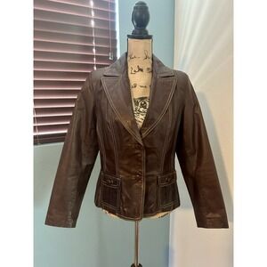 Guns and Leather Argentinian Jacket Fits a Women's Small, Maroon